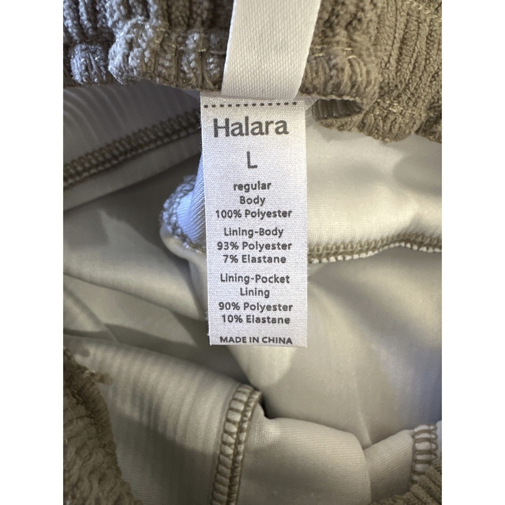 Halara High Waisted Pocket Straight Leg Mop Corduroy Casual Pants Beige Large - Picture 6 of 15